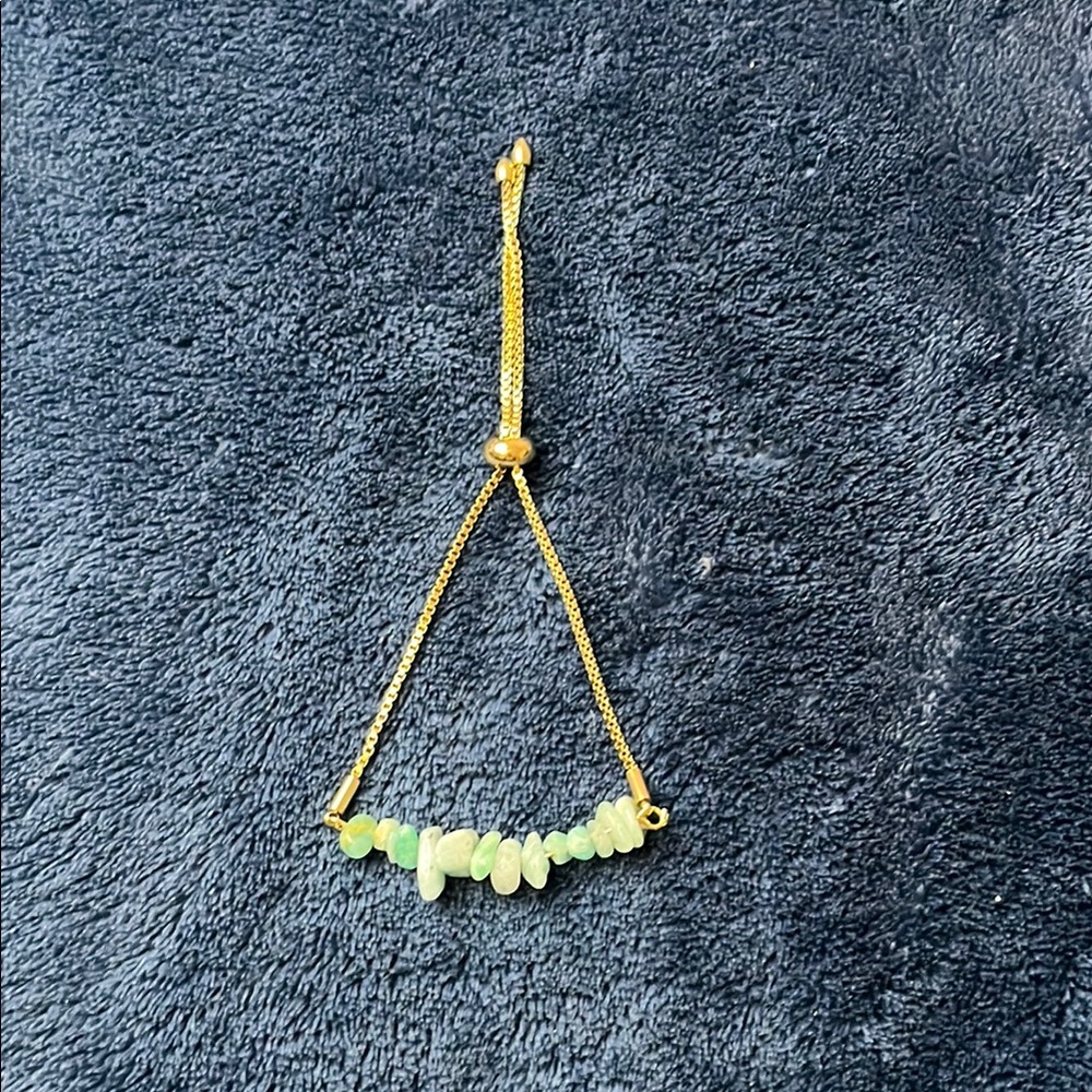 Elegant Gold and Green Beaded Bracelet